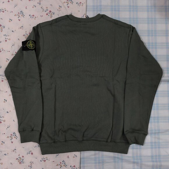 Stone Island Green Crew Neck Sweatshirt - Picture 7 of 7